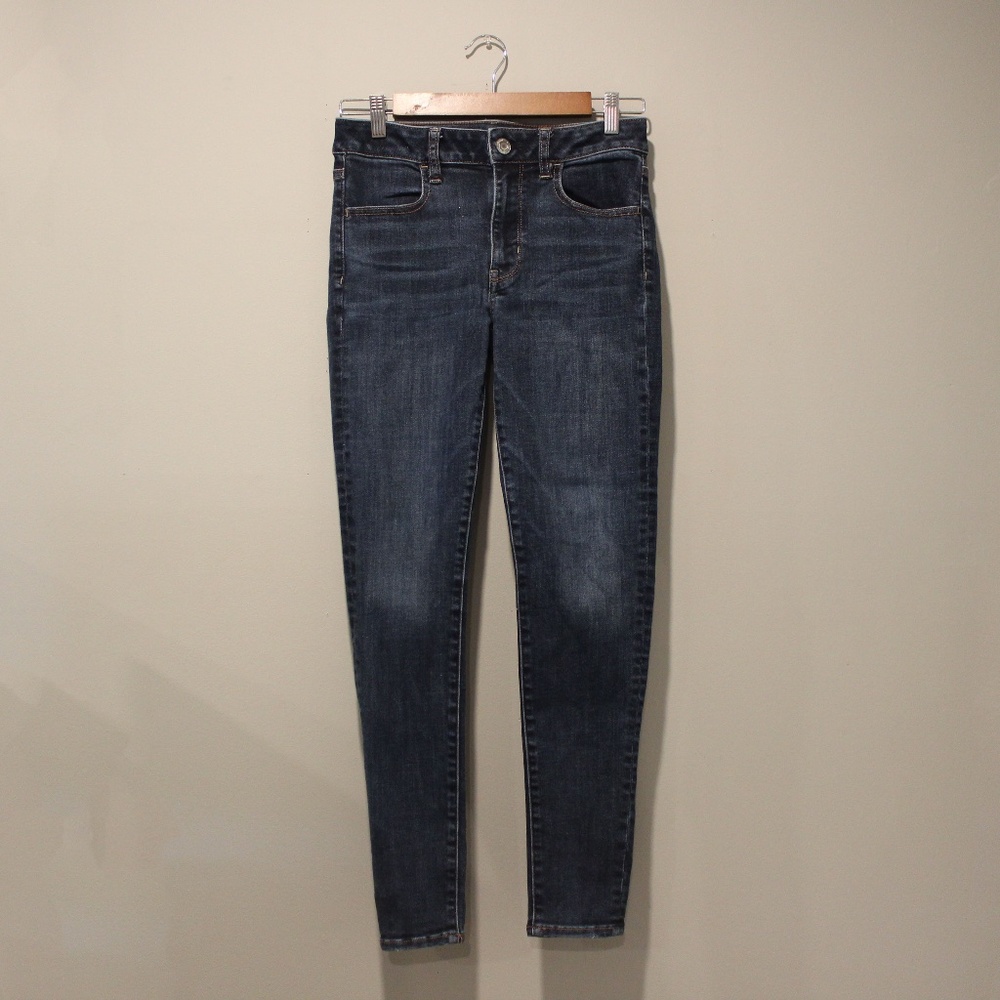 American Eagle Hi-Rise Jeggings (Super Super Stretch), Dark Wash